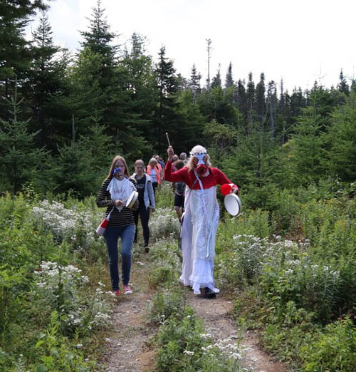 Participants in Filling Out Memories on the Colette Urban Trail. This project was the inspiration for Munnin.